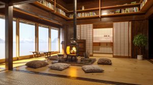 3D rendering japanese interior