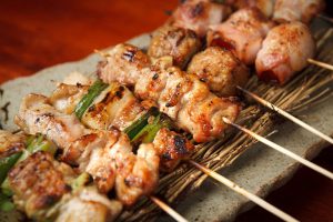 mix yakitori is japanese skewer bbq, like satay
