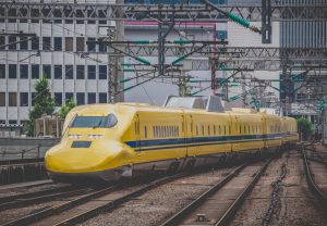 Doctor Yellow The high-speed test trains that are used on the Japanese Shinkansen Bullet Train Sakarin Sawasdinaka - Shutterstock.com