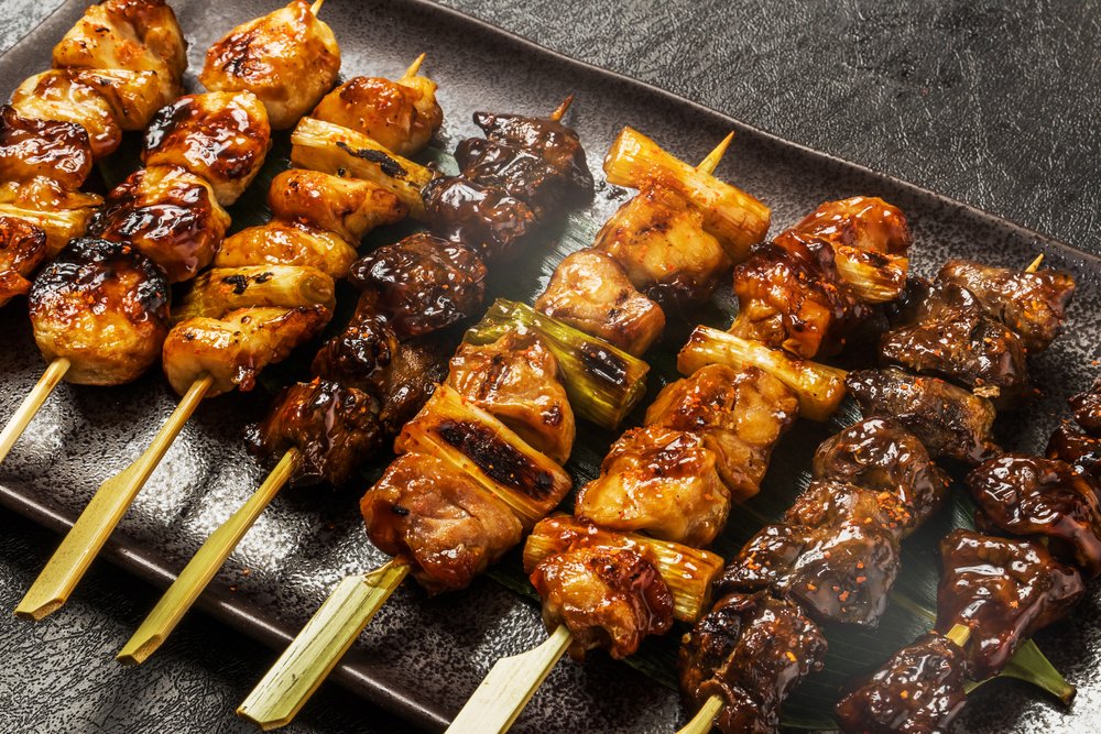 (yakitori) Japanese chicken barbecue