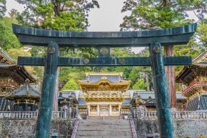 Light up of the Yomeimon gate in Nikko tosho-gu shrine