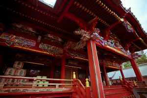 The Buddhist temple on Mount Takao in autumn. It is known as Takao-san Yakuo-in Yuki-ji, and most commonly as Yakuo-in