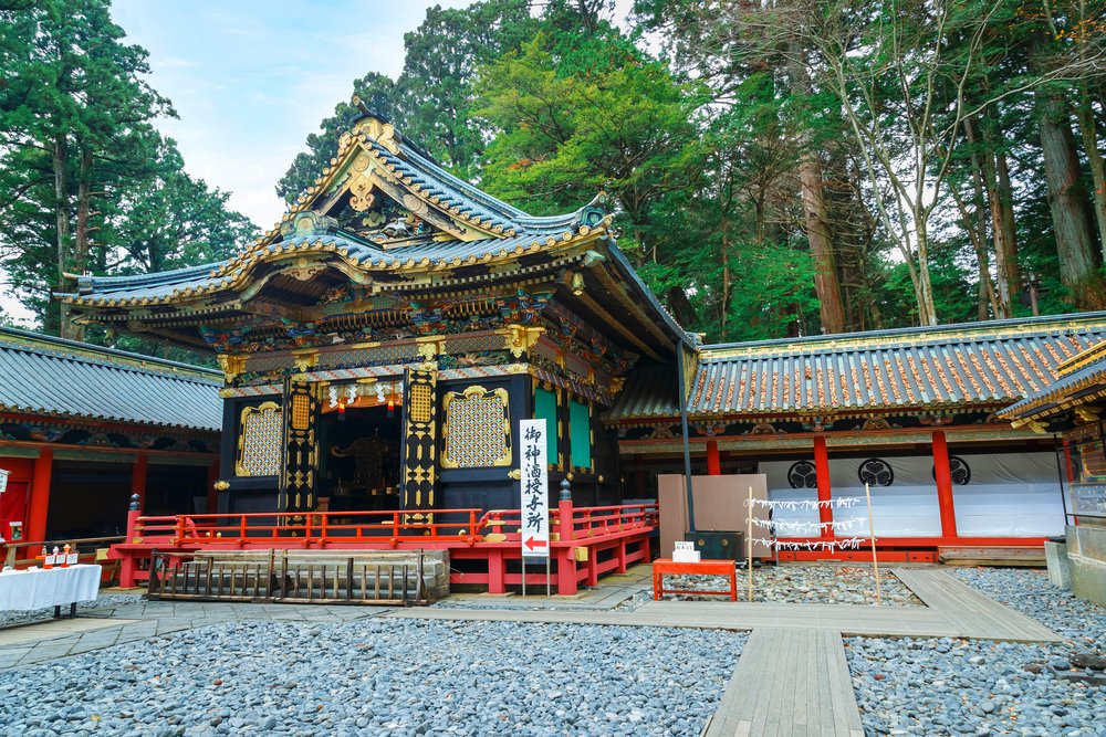 NIKKO, JAPAN - NOVEMBER 17, 2015 The final resting place of Tokugawa Ieyasu, the first Shogun of the Tokugawa clan,