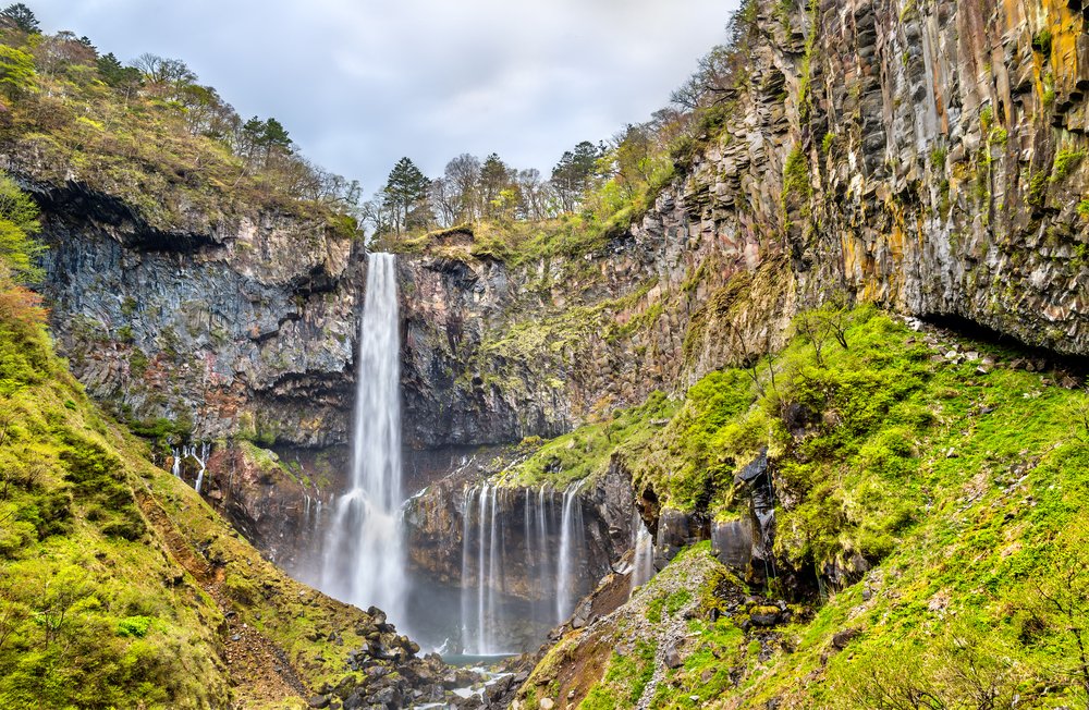 Kegon Falls, one of highest waterfalls in Japan. Located in Nikko National Park